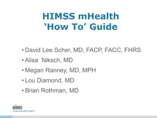 HIMSS mHealth "How To" Guide 