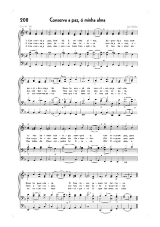 Conserva a paz, ó minha alma208
 
