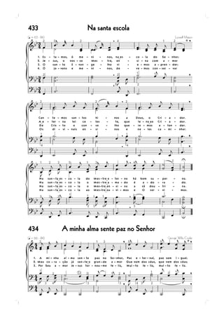 Na santa escola433
A minha alma sente paz no Senhor434
 