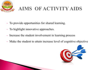 • To provide opportunities for shared learning.
• To highlight innovative approaches.
• Increase the student involvement in learning process
• Make the student to attain increase level of cognitive objective
 