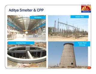Aditya Smelter & CPP
                    Pot Room   Switch Yard




    Cooling Tower                 Power Plant
                                   Chimney




                                                26
 