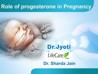 Role of progesterone in Pregnancy

Dr.Jyoti
Agarwal
Dr. Sharda Jain

 