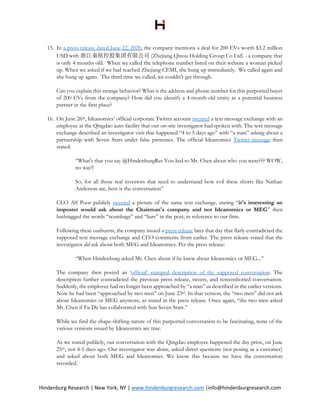 Hindenburg Letter to Ideanomics Board, Executive Team, and Auditors | PDF