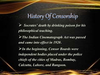 Role of Censor Board in | PPTX