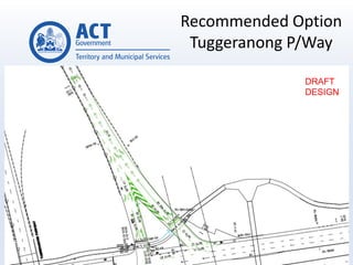 Recommended Option
Tuggeranong P/Way
DRAFT
DESIGN
 