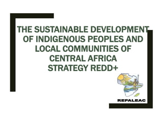 THE SUSTAINABLE DEVELOPMENT
OF INDIGENOUS PEOPLES AND
LOCAL COMMUNITIES OF
CENTRAL AFRICA
STRATEGY REDD+
 