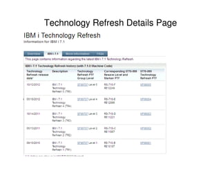 Technology Refresh Details Page
 