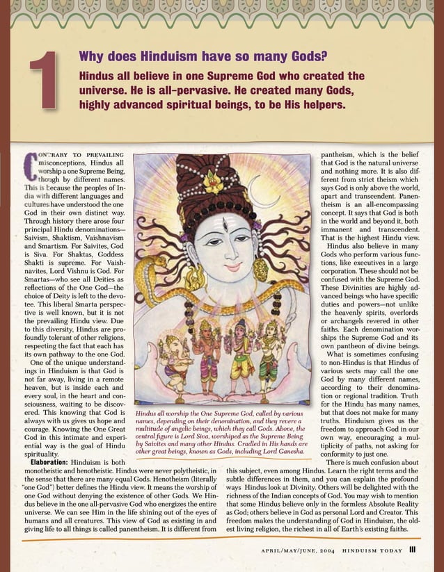 10 Questions on Hinduism with 10 terrific answers | PDF | Hinduism ...