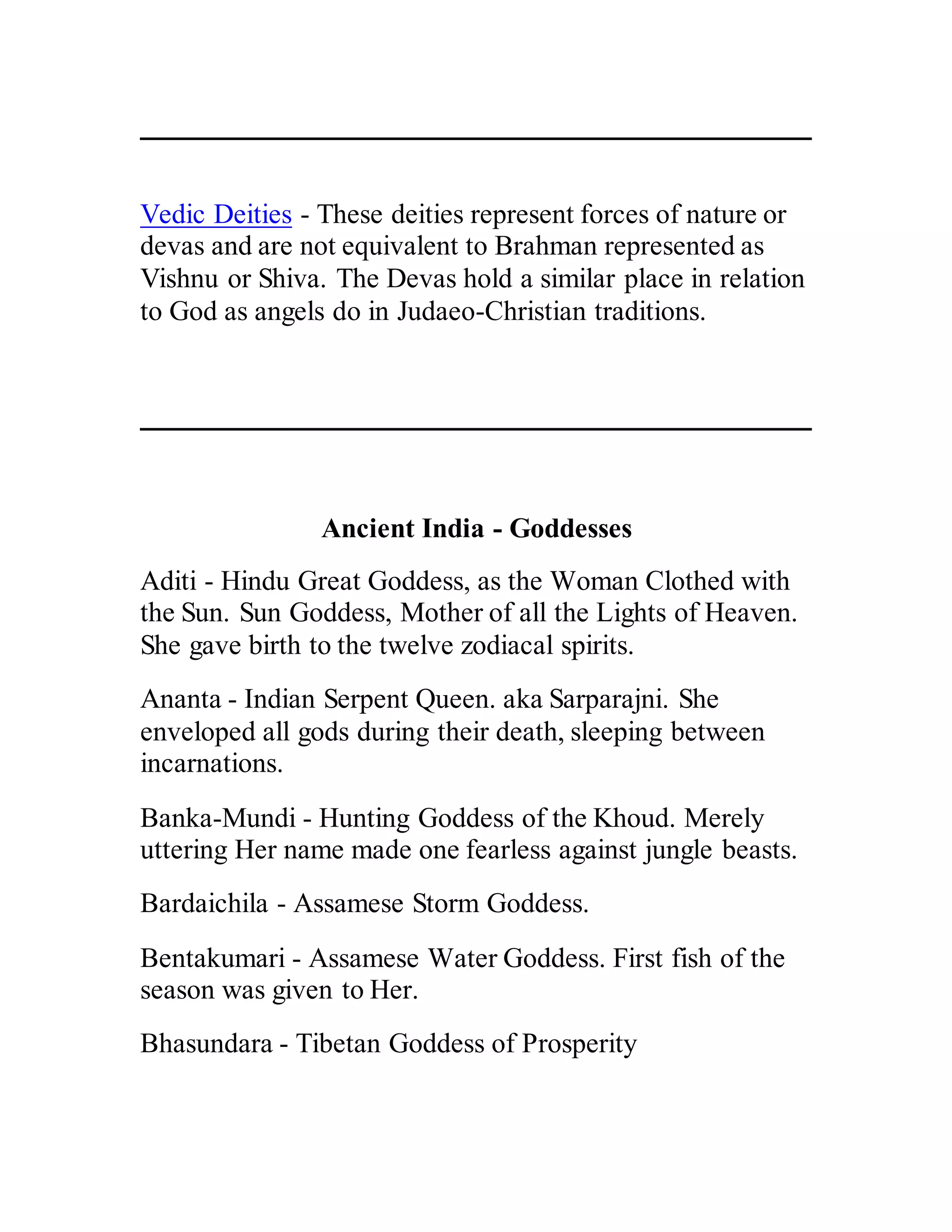 Hindu gods and goddesses | DOCX