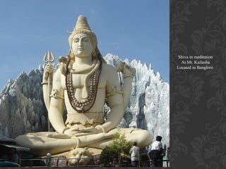 Shiva in meditation
At Mt. Kailasha
Located in Banglore

 