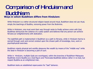 compare and contrast christianity and hinduism