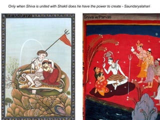 Only when Shiva is united with Shakti does he have the power to create - Saundaryalahari

Shiva w/Parvati

Shiva w/Parvati

 