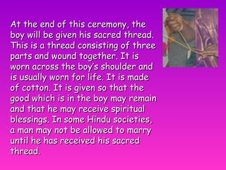 Hindu Sacred Thread Ceremony | PPT