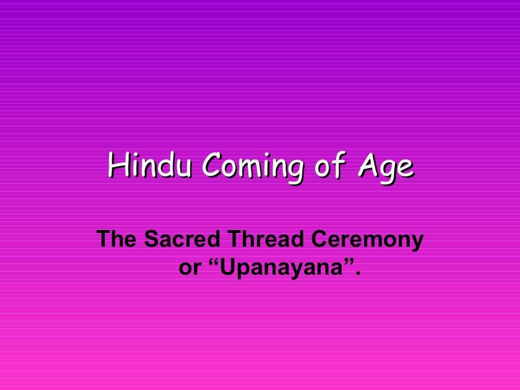 Hindu Sacred Thread Ceremony