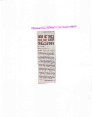 Hindustan Times July 22 2009