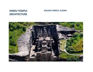HINDU TEMPLE
ARCHITECTURE
KAILASH TEMPLE, ELLORA
 
