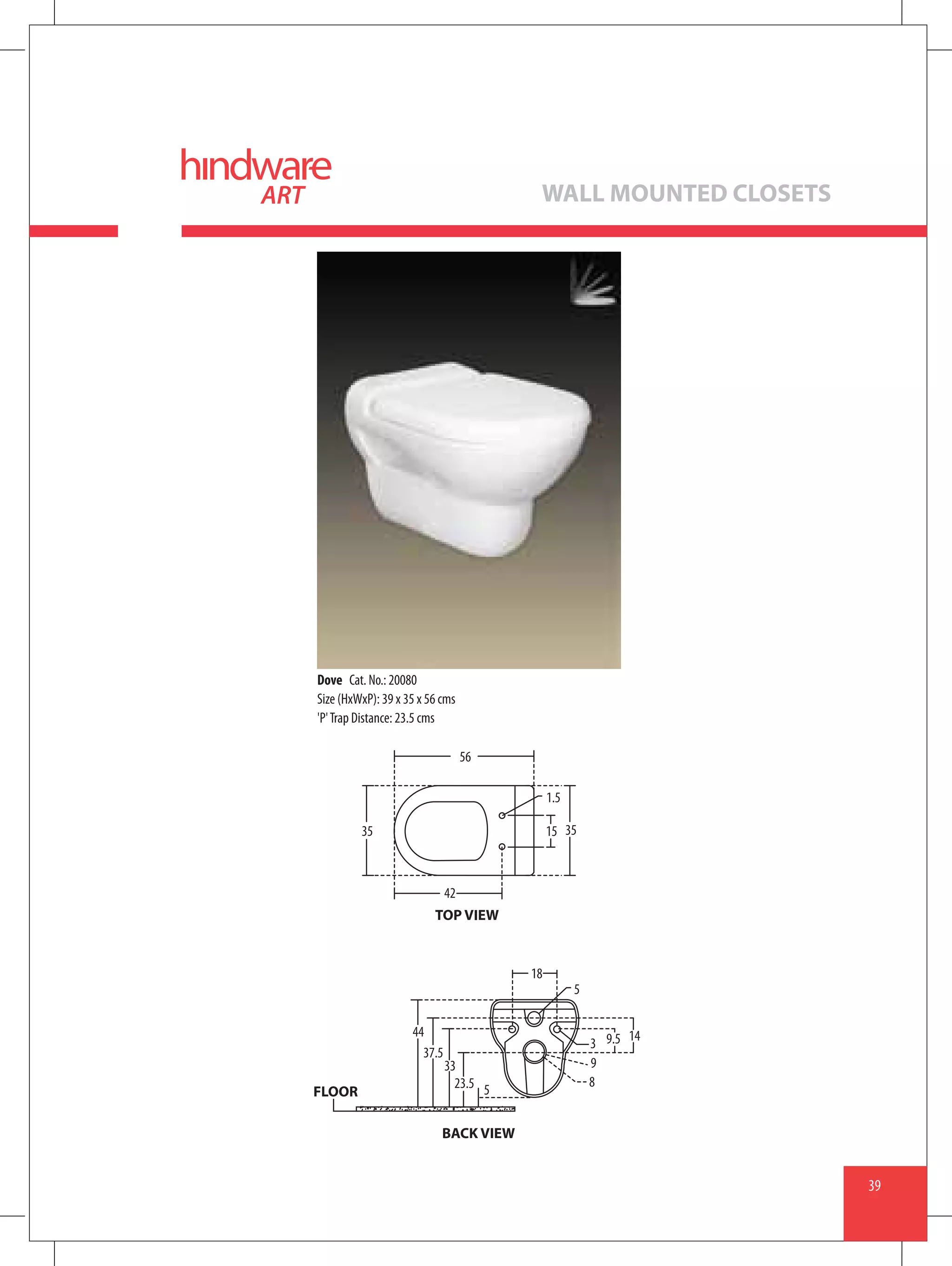 Hindware sanitaryware water closets (wc) catalogue | PDF