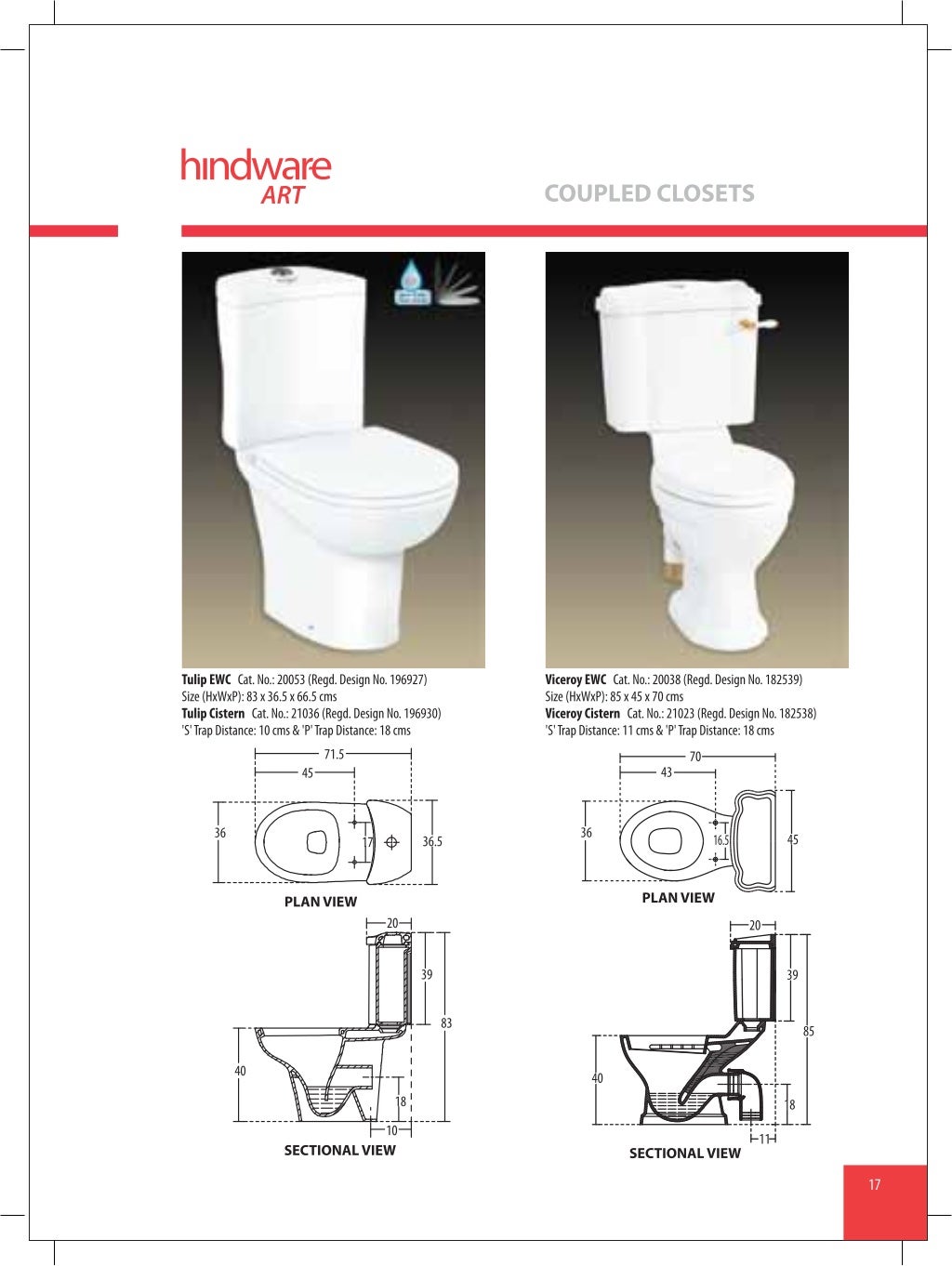 Hindware sanitaryware water closets (wc) catalogue