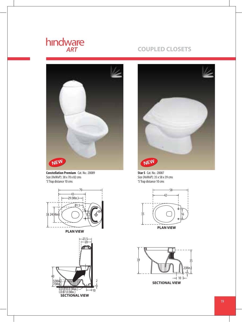Hindware sanitaryware water closets (wc) catalogue
