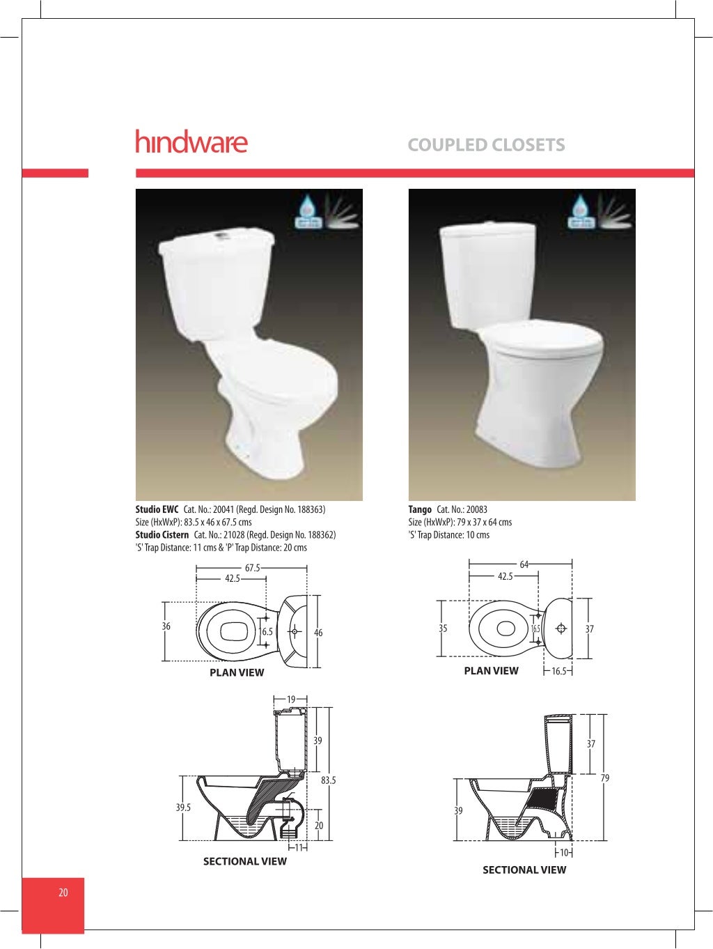 Hindware sanitaryware water closets (wc) catalogue