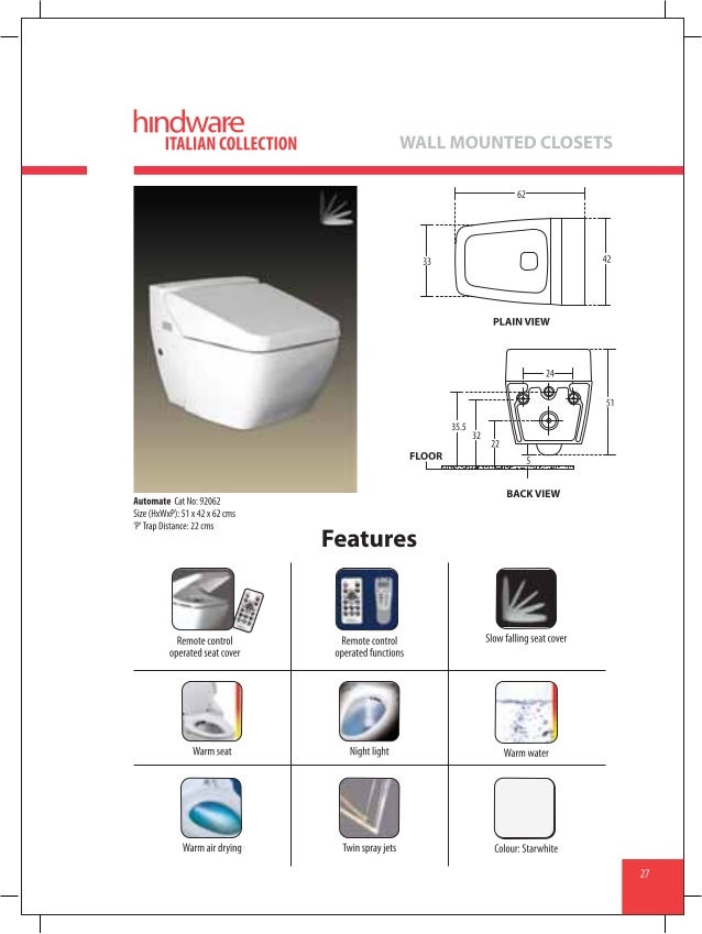 Hindware sanitaryware water closets (wc) catalogue