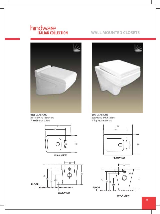 Hindware Sanitaryware Water Closets Wc Catalogue