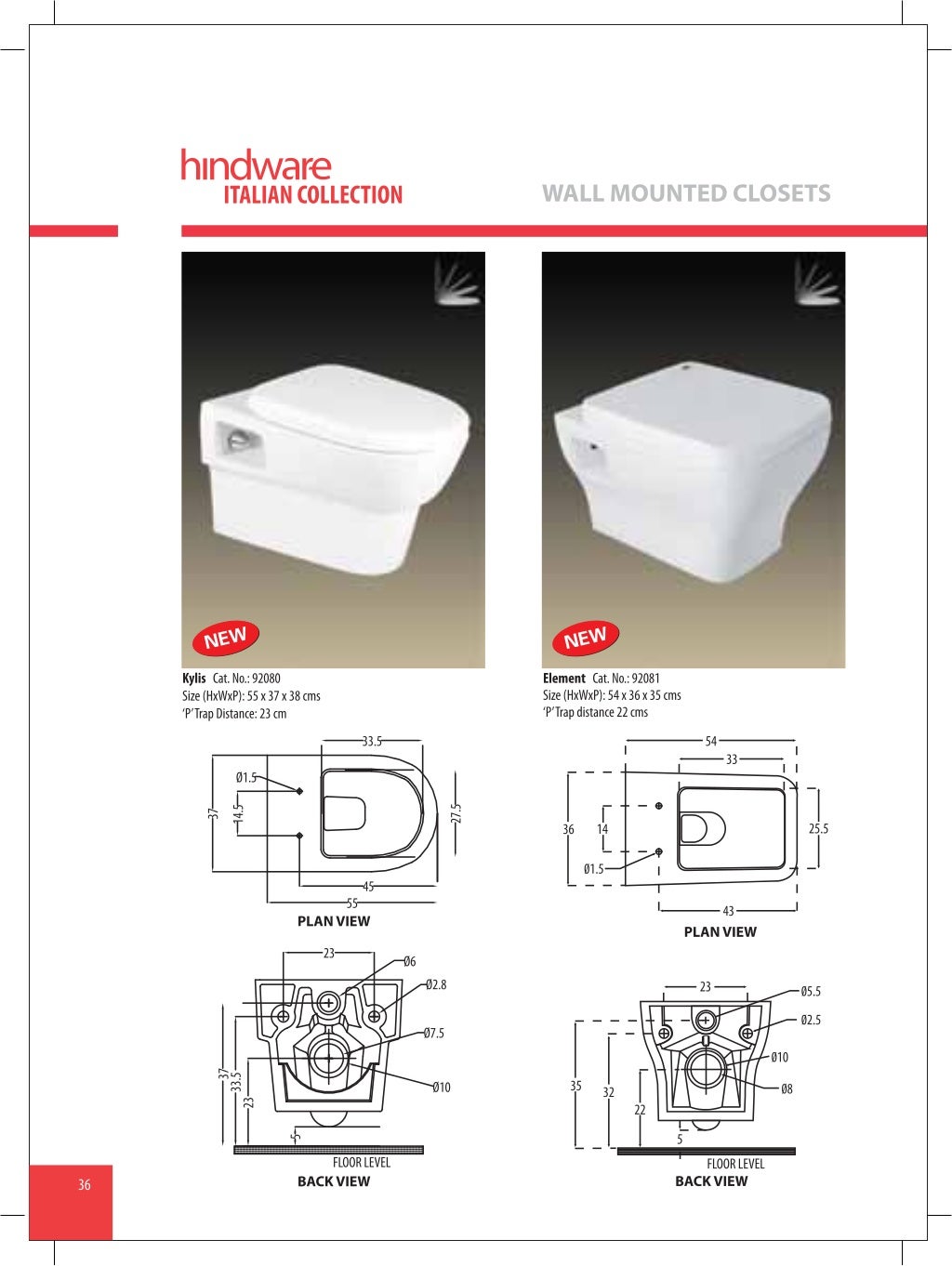 Hindware sanitaryware water closets (wc) catalogue