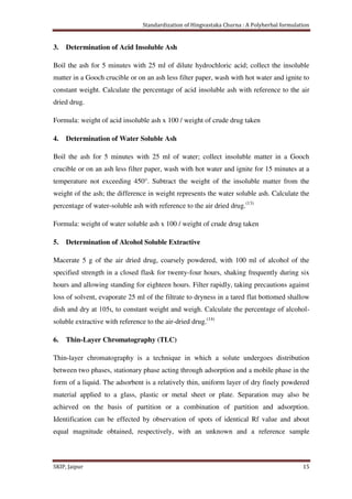 Standardization of Hingvastaka churna- A polyherbal formulation | PDF