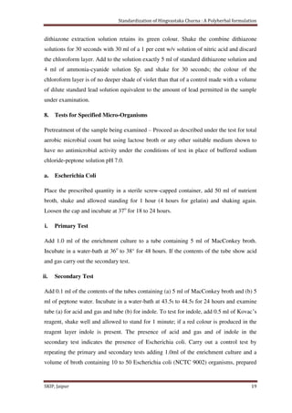 Standardization of Hingvastaka churna- A polyherbal formulation | PDF