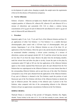 Standardization of Hingvastaka churna- A polyherbal formulation | PDF