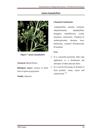 Standardization of Hingvastaka churna- A polyherbal formulation | PDF