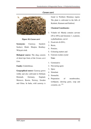 Standardization of Hingvastaka churna- A polyherbal formulation | PDF