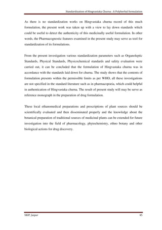 Standardization of Hingvastaka churna- A polyherbal formulation | PDF