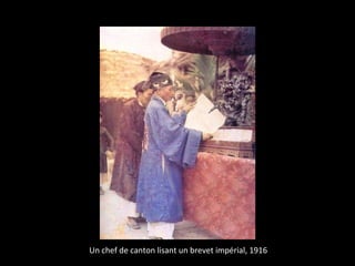 Un chef de canton lisant un brevet impérial, 1916
 