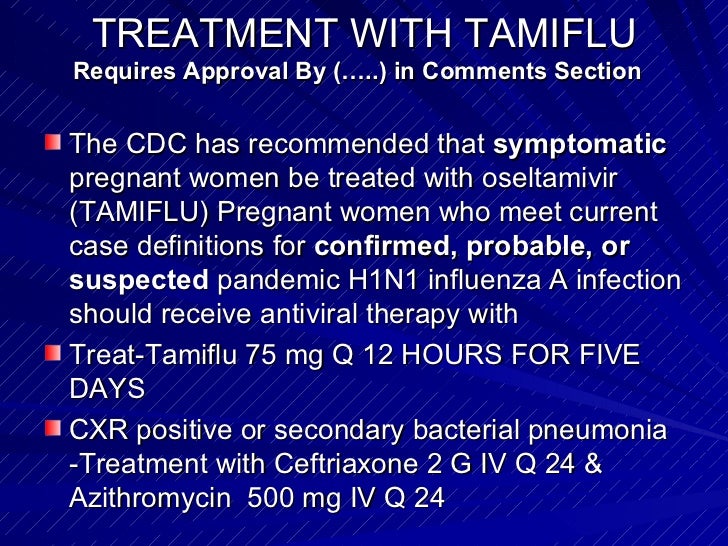 tamiflu treatment pregnancy