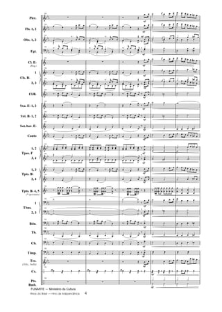 FUNARTE — Ministério da Cultura
Hinos do Brasil — Hino da Independência 4
	
	
	

	
	
	
	
	
	
	
	
	
	
	
	
	






	
–
–
DD
D
DDD
DD
D
DDD
D
D
D
D
DD
D
DD
DD
D
D
D
DD
D
DD
D
DD
D
DD
D
DD
D
DD
D
DD
D
Picc.
Fls. 1, 2
Obs. 1, 2
Fgt.
Cl. ED
(Req.)
1
2, 3
Cl.B.
Sxa. ED 1, 2
Sxt. BD 1, 2
Sax.bar. ED
Canto
1, 2
3, 4
1, 3
2, 4
Tpts. BD 4, 5
(* opcionais)
1
2, 3
Bdn.
Tb.
Cb.
Timp.
Tec.
(Xilo., bells)
Cx.
Pts.
Bmb.
Cls. BD
Tpas. F
Tpts. BD
Tbns.
14
z
14
  ¤ ,°
  
14
 
¤ K»
  
Ž  º
14 ¤ K»
       
14
z
14
  ¤ ,°
  
14
 
¤ K»
       
 
14
¤ ,°
    
14
Ž  º
14
¤ ,°
    
14




14
 
¤
,°
  
14
 
   
 
14 Ž
 º
       
14
  ¤ ,°
  
14
Ž  º
14
¤













 ,

 ¤
14 X
14
X
X
14
¤ ,°
    
14
   
14
   
14
   
14
z
14
   

 
14
z
z
 
¤ ,°
  
 
¤ K»
  
Ž  º
¤ K»
   
   
z
  ¤ ,°
  
 
¤ K»
  
  

  
¤ ,°
    
Ž  º
¤ ,°
    




  ¤
,°
  
    



 
Ž
 º
       
  ¤ ,°
  
Ž
 º
¤














,

 ¤
X
X
X
¤ ,°
   

   
   
   
z
   

 
z
(
(
(
(
(
(
(
(
(
(
(
(
(
(
(
(
(
(
(
(
(
(
(
® Ž
 
  Ž
 
 
Ž
   ,
 ¤  
¤ K»
   K
 ¤ 
  , ¤

® Ž
 
  Ž

 
Ž
 
    ,
 ¤  
¤ ,°
   K
 ¤  
Ž  ,
¤
 
¤ ,°
   K ¤ 

 K

¤

 
Ž  
 
 
,
 ¤ 

º K
¤

    , ¤ 
  Ž  
 
K ¤  
¤ 











,

 ¤ Ž
º
,

¤
 
º K
¤
º , ¤  
¤ ,°
  
, ¤ !
 
K

¤
!
  , ¤ !
  , ¤ 

!
® Ž  
   
 ,
 ¤ Ž
z
(
(
º K   
º K   
º K   º ºO
ºº
º
º
º K
   
º K   
º K   
º º
º ºO
º º
º ºO
º º
º   
º
º
º
º
ºº ººO
º   
º º
¤
















º   
ºº ººO
º º
º º
º º
º º
º   

 ,
 ¤ 
 ,
 ¤
; ;
º º
     O 
     O 
º  O 
   
ºº



O
      
º  O 
º  O 

    O 
º º
X
º º
   
     O 
º   O 
º º
º ºº
     O 
º  O 

 






  
ºº º
º
   O
   O
   O
º º
   
 O 
    
; ;
º º
Hino da Independência PARTITURA.qxd 5/7/08 10:51 PM Page 4
 