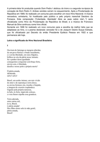 O Hino Nacional Brasileiro | PDF