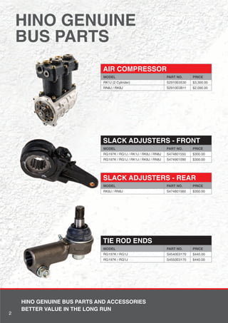 Hino Truck & Bus - Parts Catalogue Q1 2015