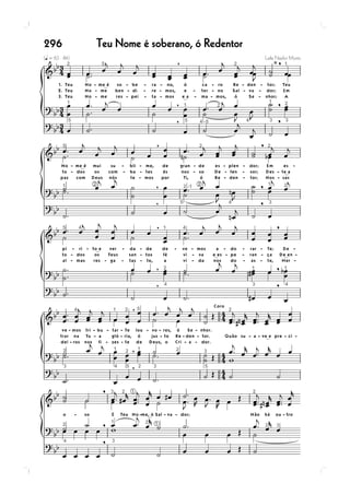 296   Teu Nome é soberano, ó Redentor
 