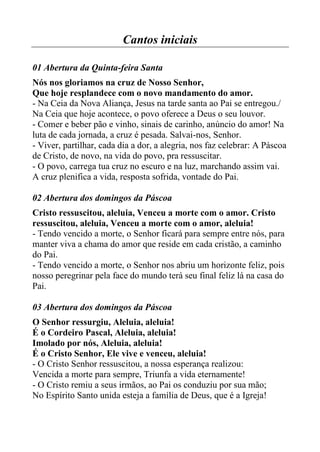 Hinário para o tríduo pascal e tempo pascal
