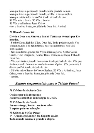 Hinário para o tríduo pascal e tempo pascal