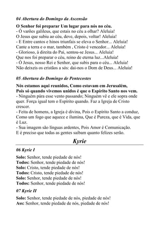 Hinário para o tríduo pascal e tempo pascal