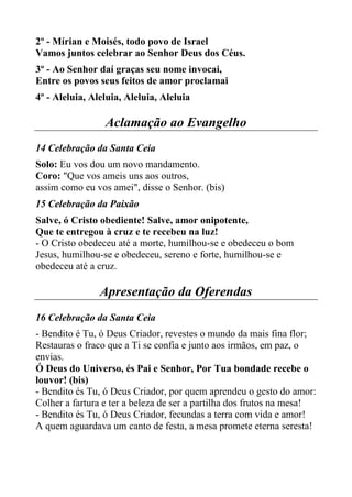 Hinário para o tríduo pascal e tempo pascal