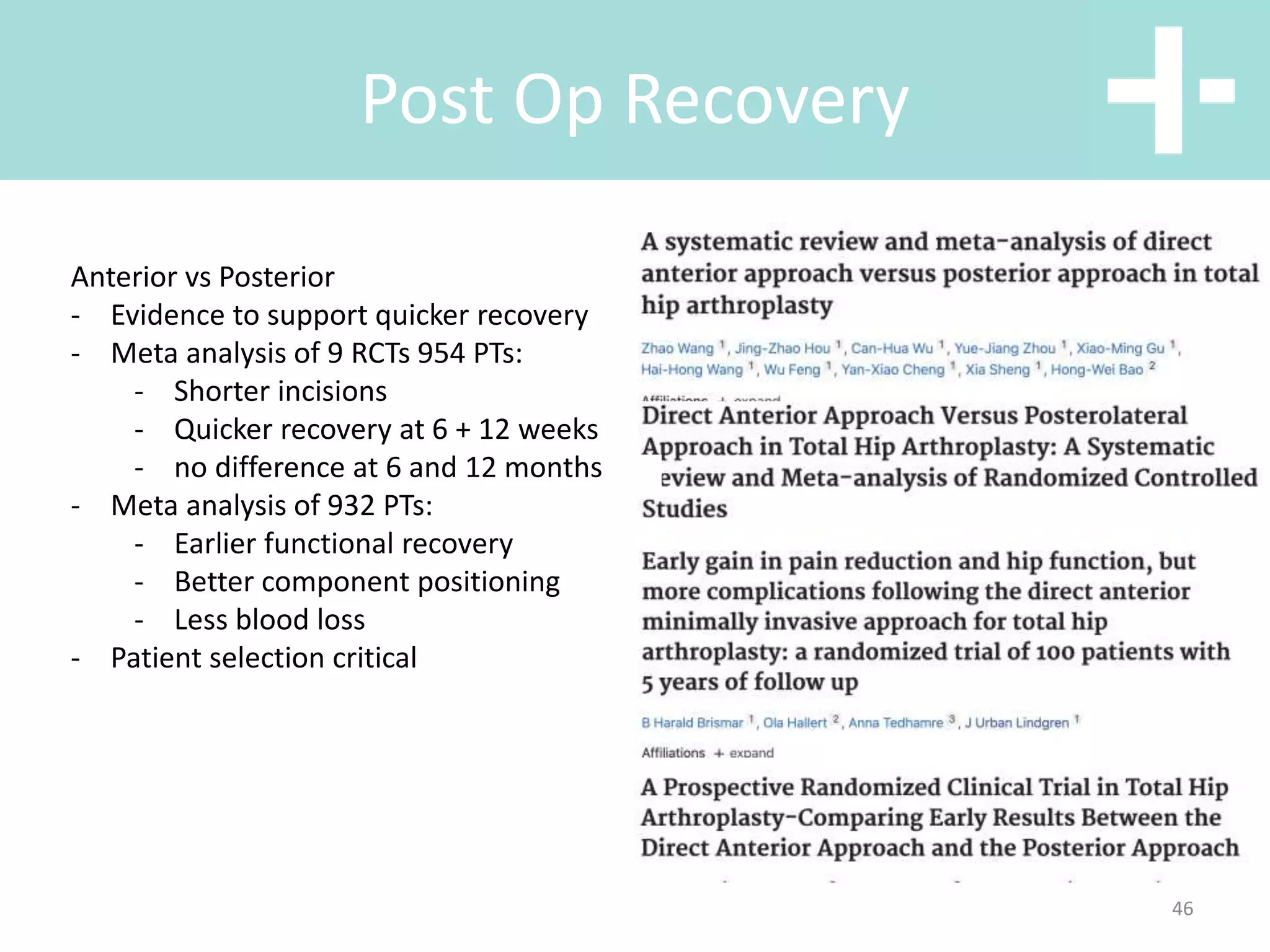 Hip anterior vs posterior total hip replacement | PPT