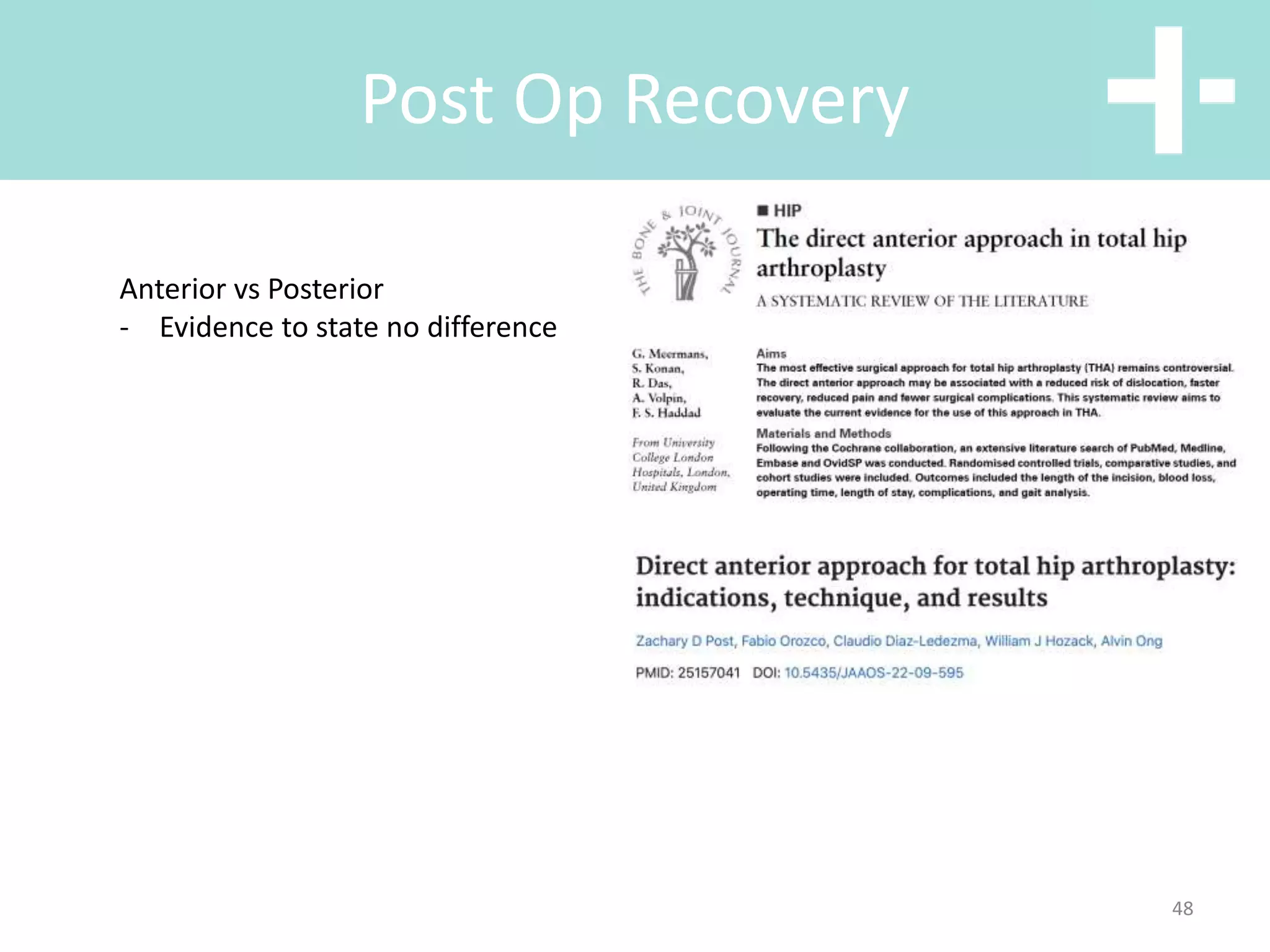 Hip anterior vs posterior total hip replacement | PPT