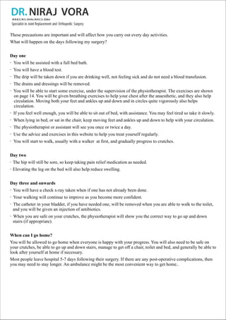 Dr Niraj Vora - All About Hip Replacement Surgery and Relief | PDF
