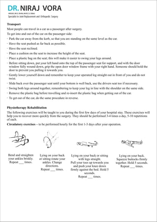 Dr Niraj Vora - All About Hip Replacement Surgery and Relief | PDF