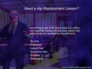 Need a Hip Replacement Lawyer? ,[object Object],[object Object],[object Object],[object Object],[object Object],[object Object],[object Object],www.HipRecallsLawyer.com 