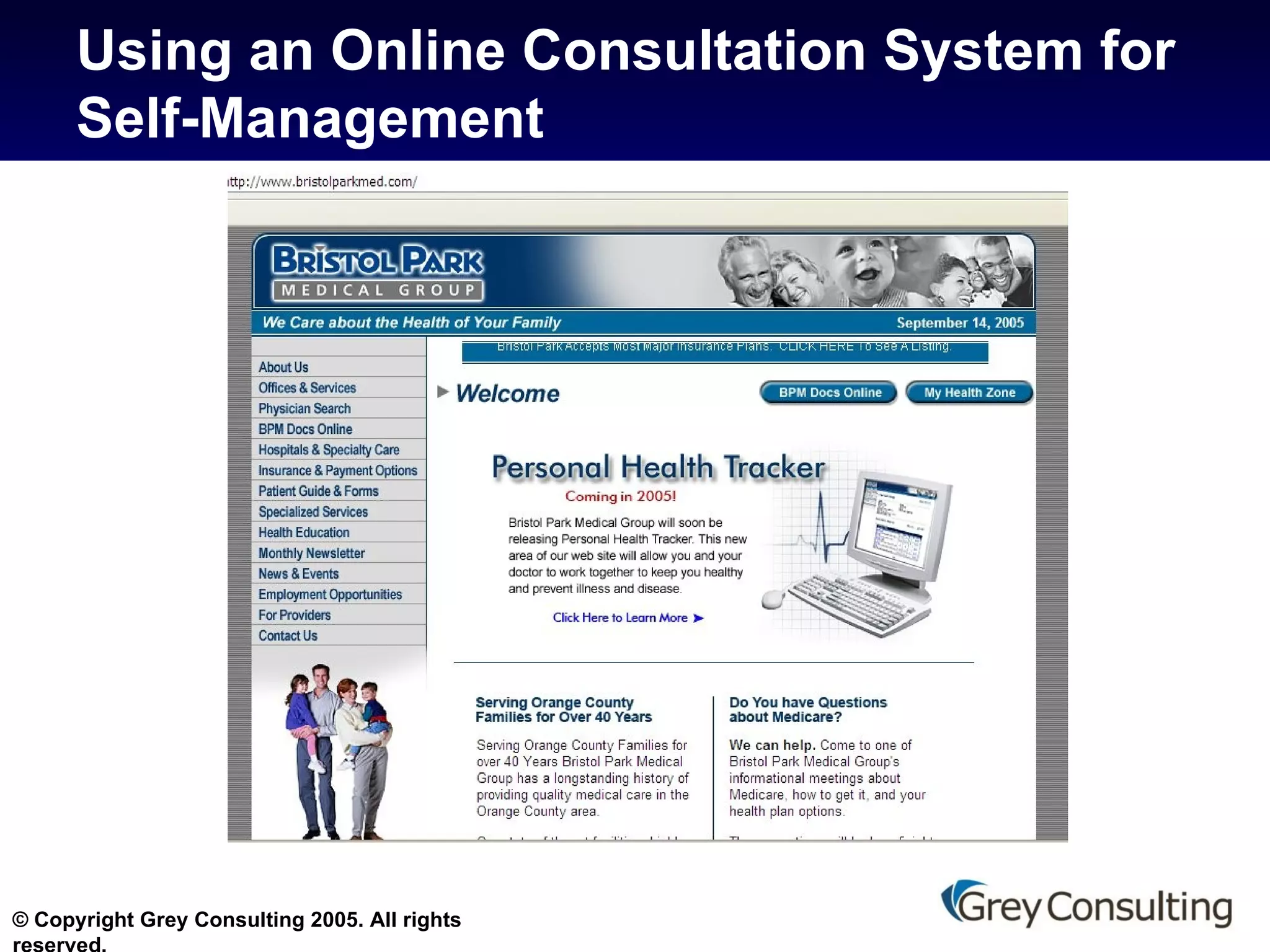 Using an Online Consultation System for Self-Management 