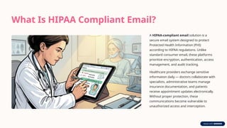 Ensuring HIPAA Compliant Email Security for Healthcare Organizations | PPTX
